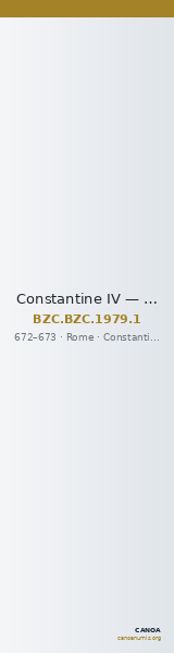 Constantine IV — Tremissis (Rome, 672–673) — CANOA