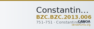 Constantine V — Token (Constantinople, 751) — CANOA