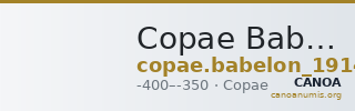 Copae Babelon 1914 278 — CANOA