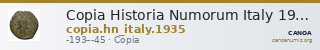 Copia Historia Numorum Italy 1935 — CANOA