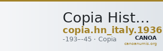 Copia Historia Numorum Italy 1936 — CANOA