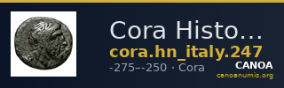 Cora Historia Numorum Italy 247 — CANOA