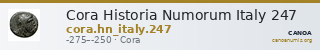Cora Historia Numorum Italy 247 — CANOA