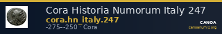 Cora Historia Numorum Italy 247 — CANOA