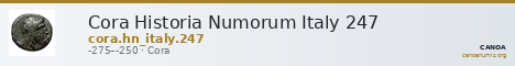 Cora Historia Numorum Italy 247 — CANOA