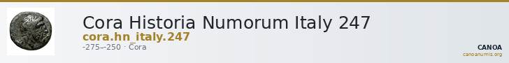 Cora Historia Numorum Italy 247 — CANOA