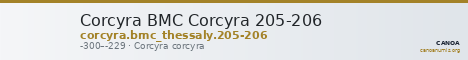 Corcyra BMC Corcyra 205-206 — CANOA