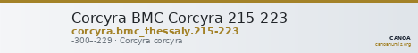 Corcyra BMC Corcyra 215-223 — CANOA