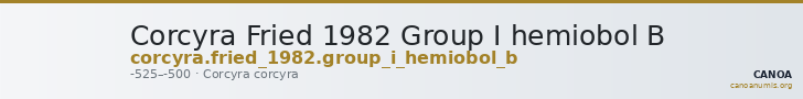 Corcyra Fried 1982 Group I hemiobol B — CANOA