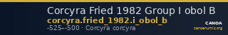 Corcyra Fried 1982 Group I obol B — CANOA