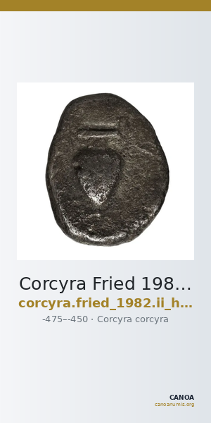 Corcyra Fried 1982 Group II hemidrachm — CANOA