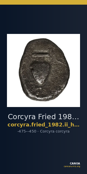 Corcyra Fried 1982 Group II hemidrachm — CANOA