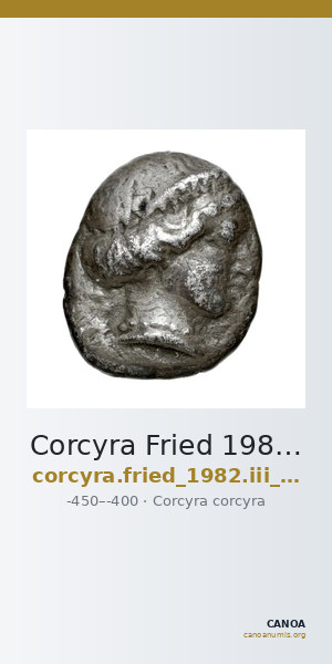 Corcyra Fried 1982 Group III diobol A — CANOA