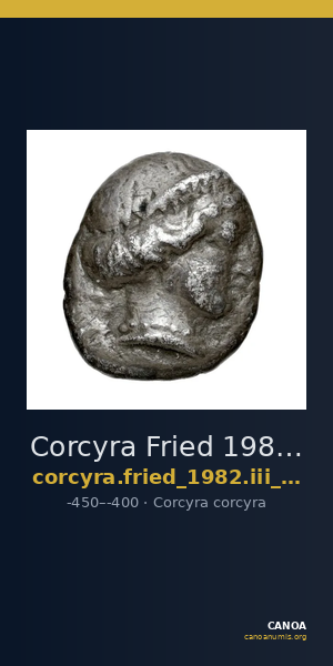 Corcyra Fried 1982 Group III diobol A — CANOA