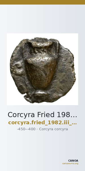 Corcyra Fried 1982 Group III diobol B — CANOA