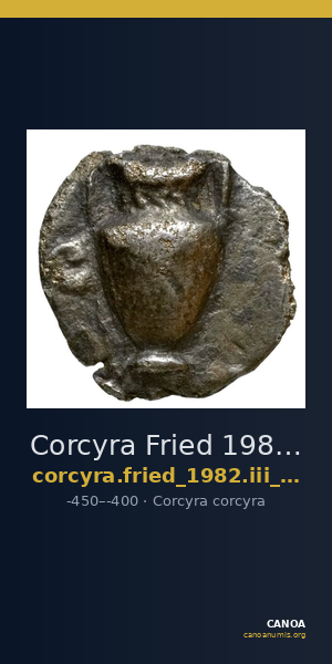 Corcyra Fried 1982 Group III diobol B — CANOA