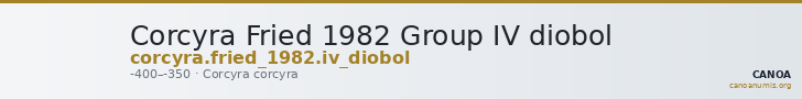 Corcyra Fried 1982 Group IV diobol — CANOA