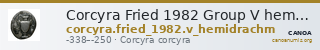 Corcyra Fried 1982 Group V hemidrachm — CANOA