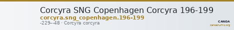Corcyra SNG Copenhagen Corcyra 196-199 — CANOA