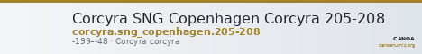 Corcyra SNG Copenhagen Corcyra 205-208 — CANOA