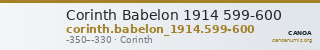 Corinth Babelon 1914 599-600 — CANOA