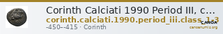 Corinth Calciati 1990 Period III, class 1-3 — CANOA