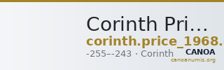 Corinth Price 1968 Class D — CANOA