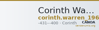 Corinth Warren 1968 Group I — CANOA