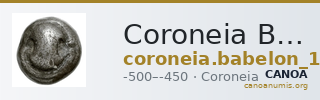 Coroneia Babelon 1907 1330-1331, 1333 — CANOA