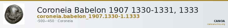 Coroneia Babelon 1907 1330-1331, 1333 — CANOA