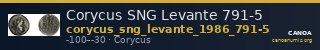 Corycus SNG Levante 791-5 — CANOA
