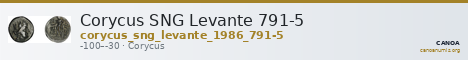 Corycus SNG Levante 791-5 — CANOA