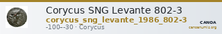 Corycus SNG Levante 802-3 — CANOA