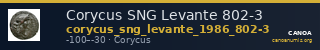 Corycus SNG Levante 802-3 — CANOA