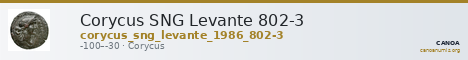Corycus SNG Levante 802-3 — CANOA
