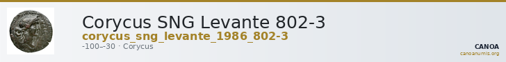 Corycus SNG Levante 802-3 — CANOA