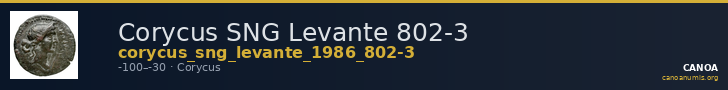 Corycus SNG Levante 802-3 — CANOA