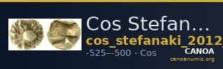 Cos Stefanaki 2012 1.2 (1/48 and 1/96 stater) — CANOA