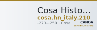 Cosa Historia Numorum Italy 210 — CANOA