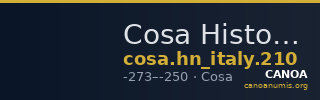 Cosa Historia Numorum Italy 210 — CANOA