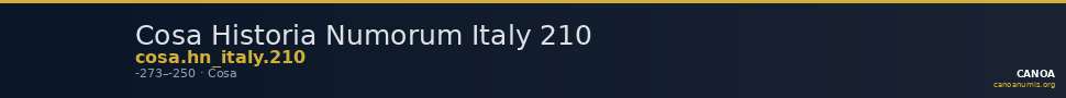 Cosa Historia Numorum Italy 210 — CANOA