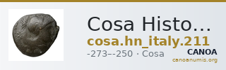 Cosa Historia Numorum Italy 211 — CANOA