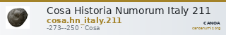 Cosa Historia Numorum Italy 211 — CANOA
