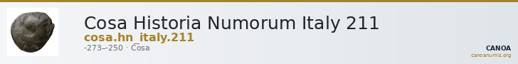 Cosa Historia Numorum Italy 211 — CANOA