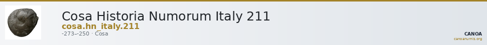 Cosa Historia Numorum Italy 211 — CANOA