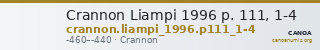 Crannon Liampi 1996 p. 111, 1-4 — CANOA