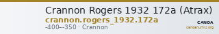 Crannon Rogers 1932 172a (Atrax) — CANOA