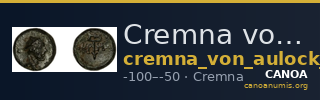 Cremna von Aulock 1979 908 — CANOA