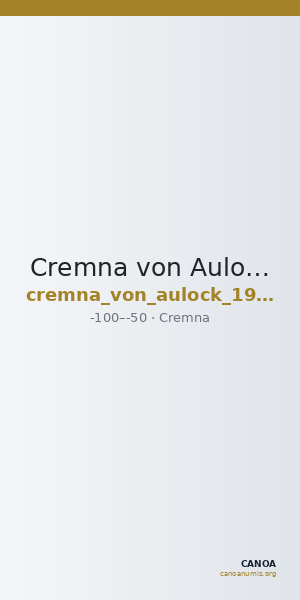 Cremna von Aulock 1979 909-10 — CANOA