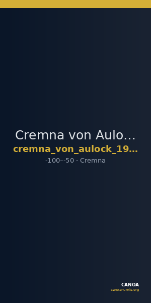 Cremna von Aulock 1979 909-10 — CANOA